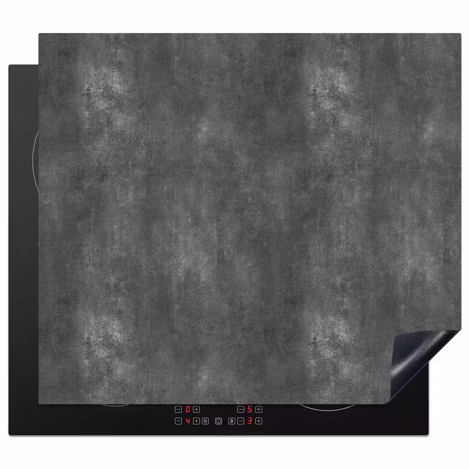 Protection plaque induction - Gris foncé - Brut - Béton — 1