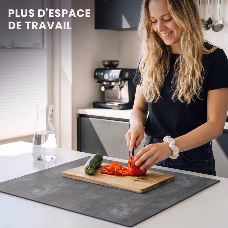 Protection plaque induction - Gris foncé - Brut - Béton — 5