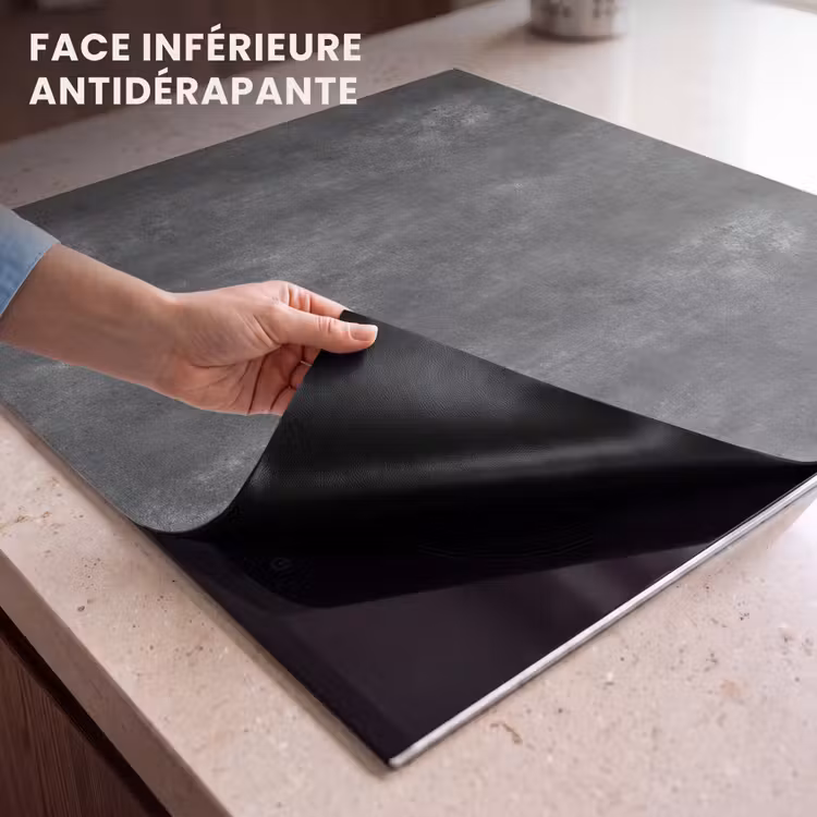 Protection plaque induction - Gris foncé - Brut - Béton — 7