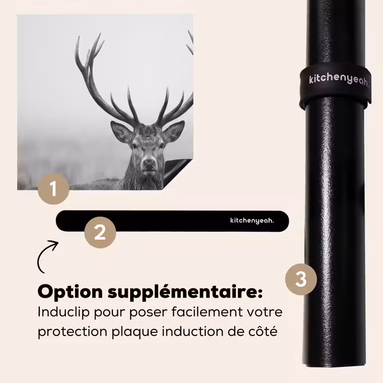 Protection plaque induction - Cerf - Brumeux - Noir - Blanc — 8