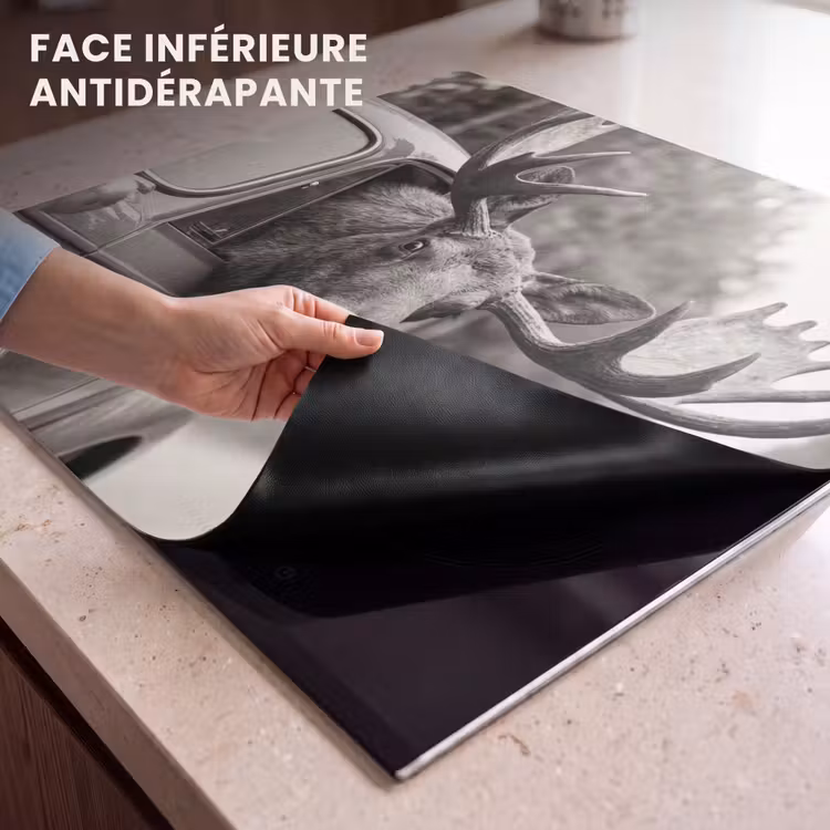 Protection plaque induction - Orignal - Voiture - Bois - Noir - Blanc — 7