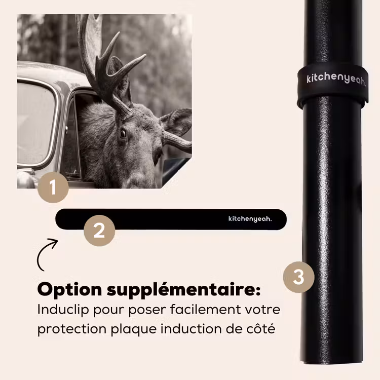 Protection plaque induction - Orignal - Voiture - Bois - Noir - Blanc — 8