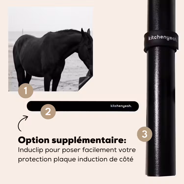 Protection plaque induction - Cheval - Voiture - Noir - Blanc — 8