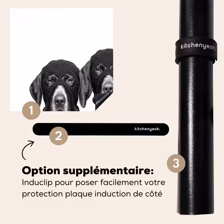 Protection plaque induction - Chiens - cagoule - noir - blanc — 8