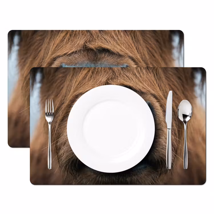 Set de table – 6 pièces - Highlander écossais - Nez - Marron — 2