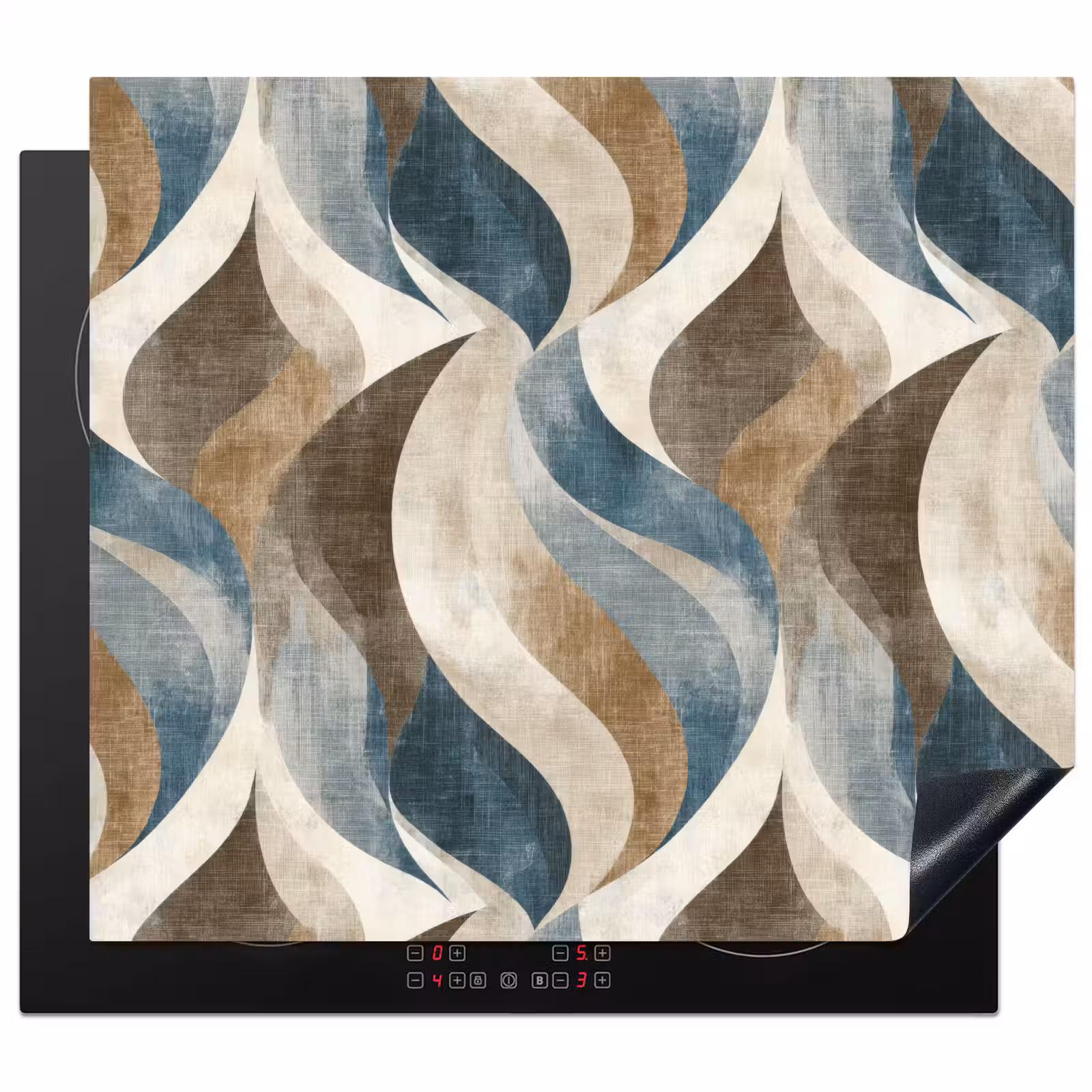 Protection plaque induction - Abstrait - Vagues - Coloré — 1