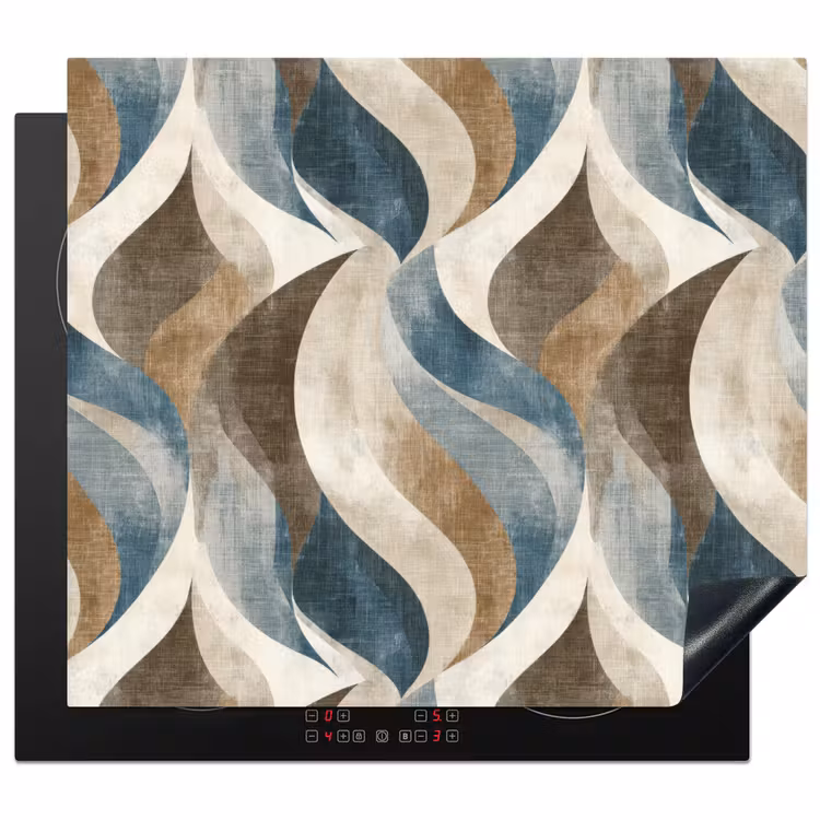 Protection plaque induction - Abstrait - Vagues - Coloré — 1
