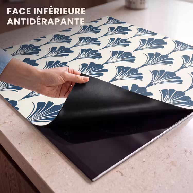 Protection plaque induction - Classique - Motif - Bleu — 7