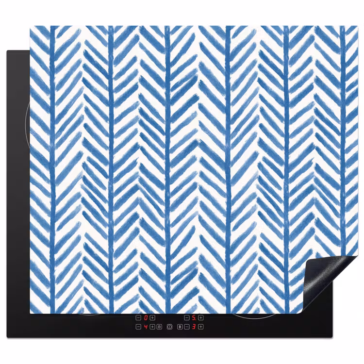 Protection plaque induction - Motif - Rayures - Bleu — 1
