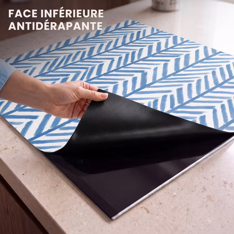 Protection plaque induction - Motif - Rayures - Bleu — 7