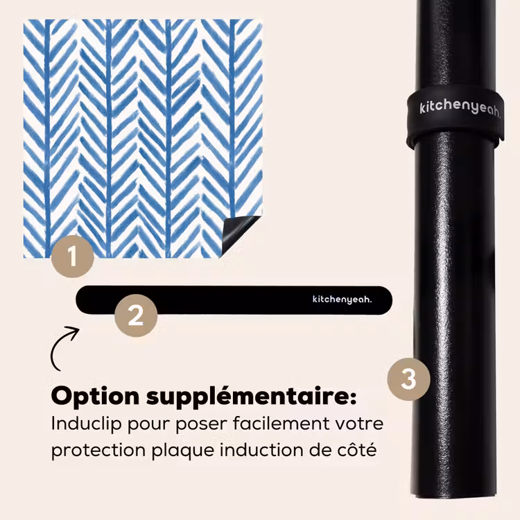 Protection plaque induction - Motif - Rayures - Bleu — 8