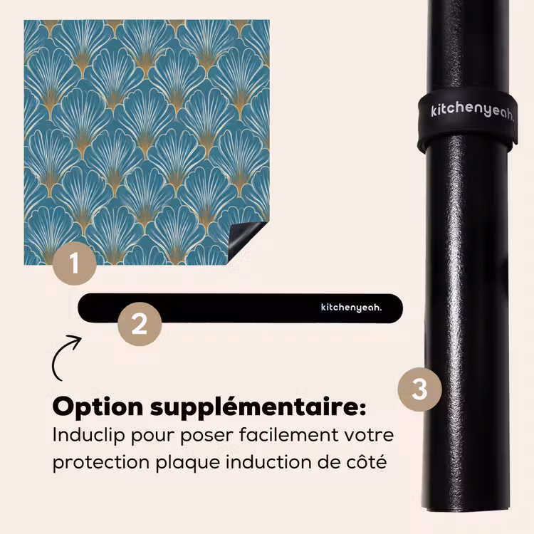 Protection plaque induction - Symétrique - Motif - Bleu — 8