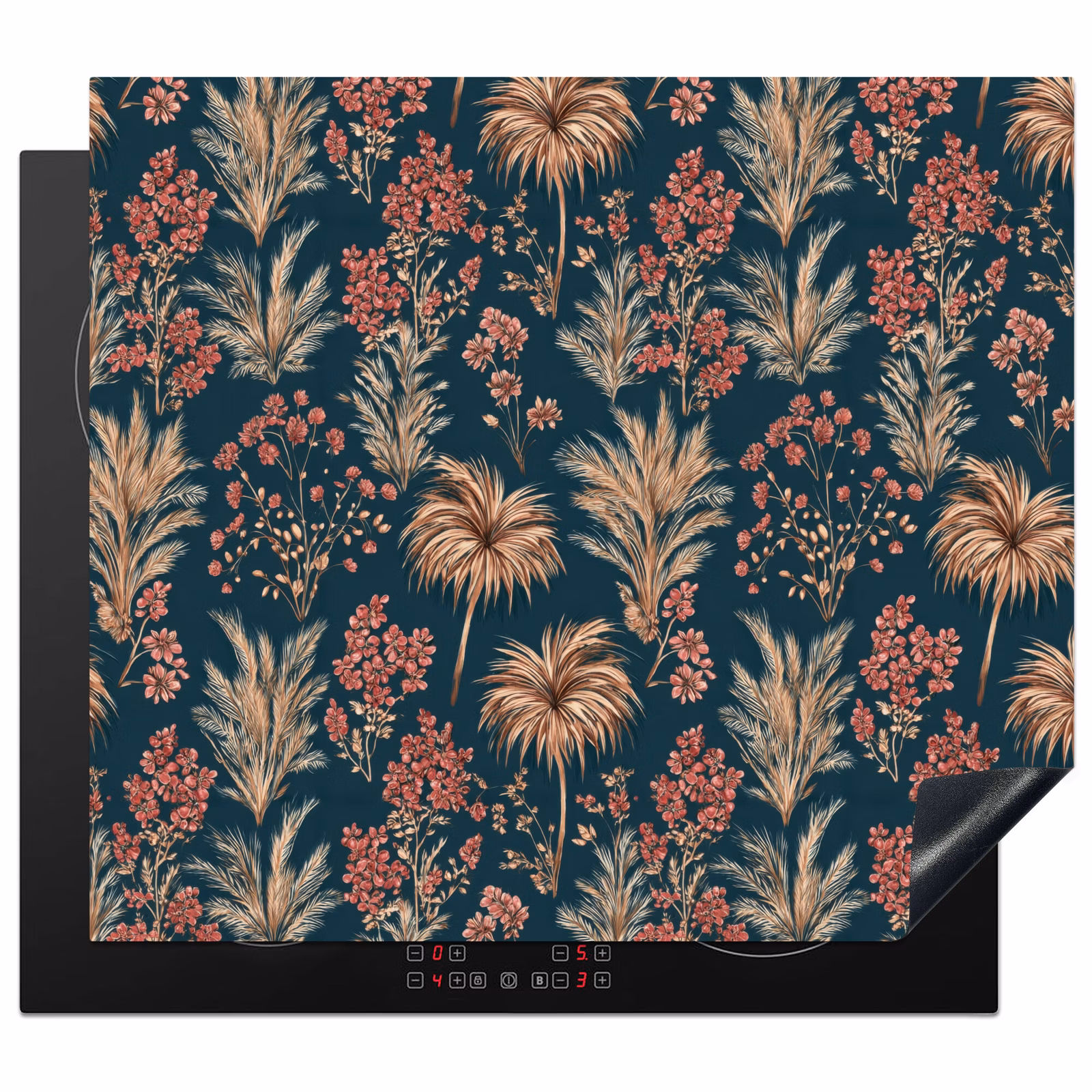 Protection plaque induction - Botanique - Motif - Bleu — 1