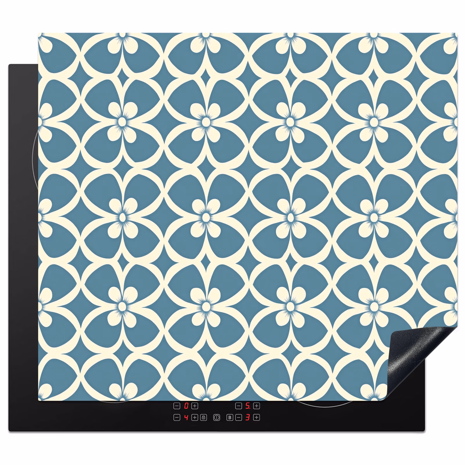 Protection plaque induction - Motif - Symétrique - Bleu — 1