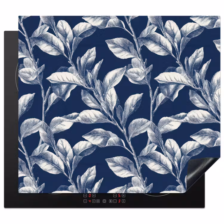 Protection plaque induction - Botanique - Motif - Bleu — 1