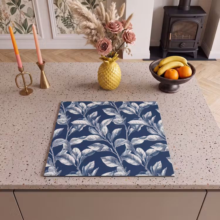 Protection plaque induction - Botanique - Motif - Bleu — 3