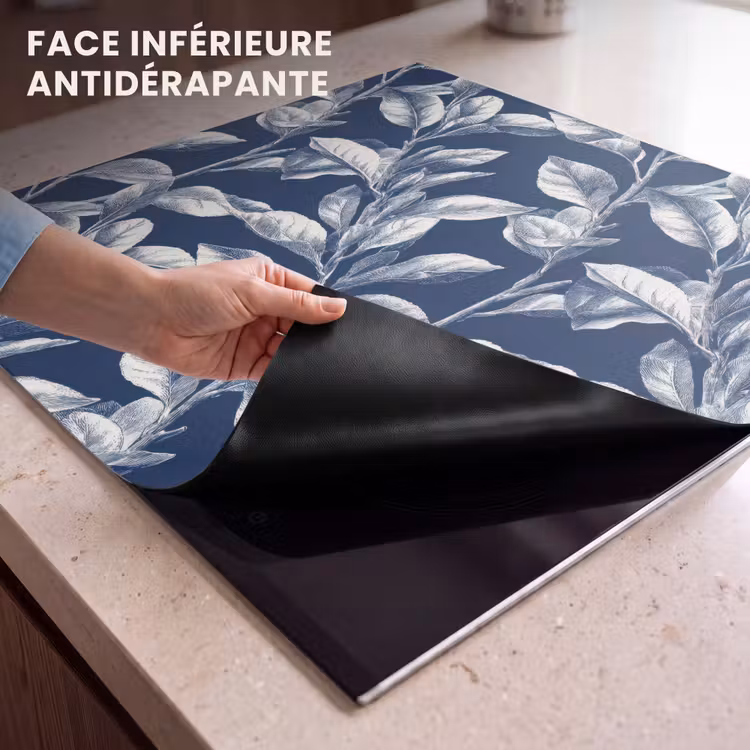Protection plaque induction - Botanique - Motif - Bleu — 7