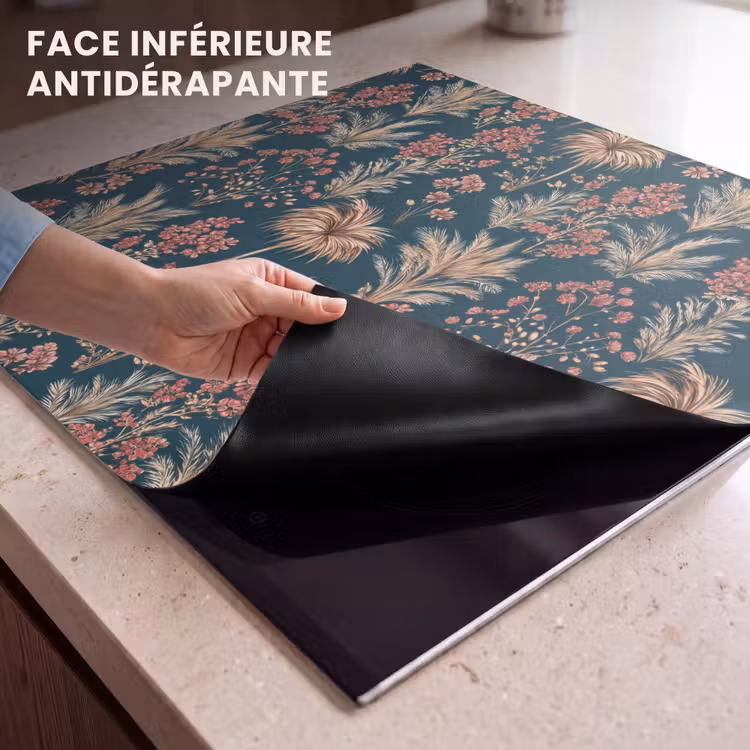 Protection plaque induction - Botanique - Motif - Bleu — 7