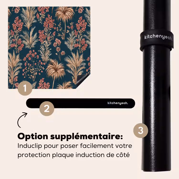 Protection plaque induction - Botanique - Motif - Bleu — 8