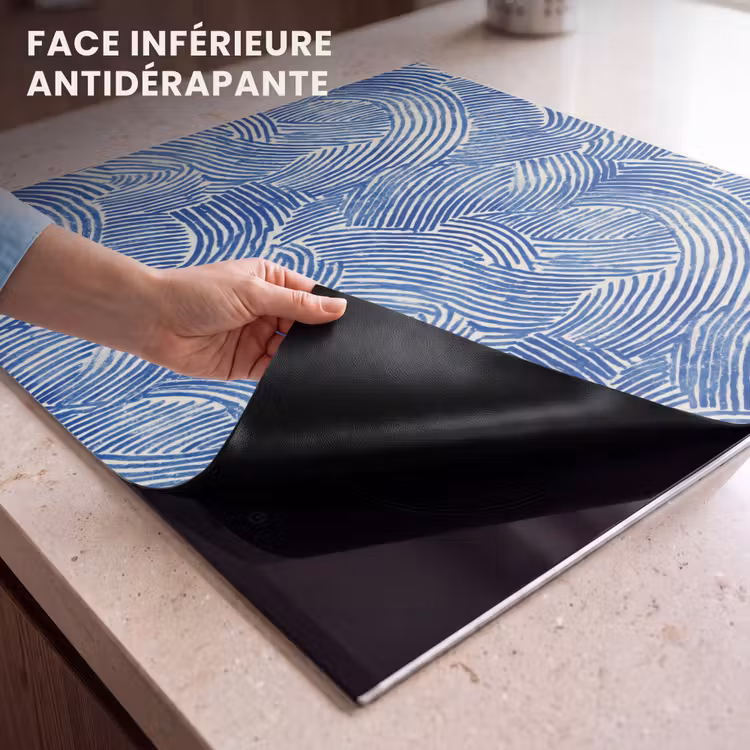 Protection plaque induction - Moderne - Abstrait - Bleu — 7