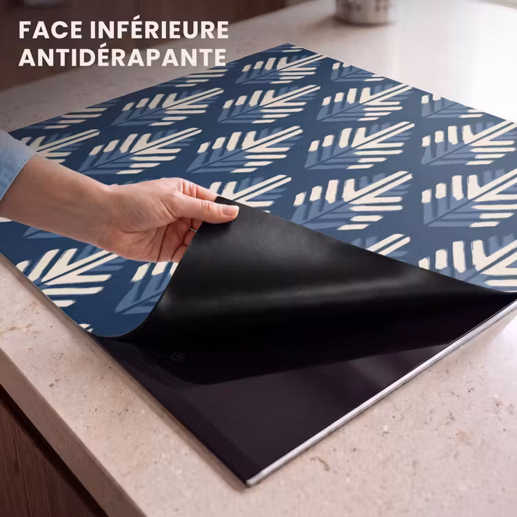 Protection plaque induction - Moderne - Motif - Bleu — 7