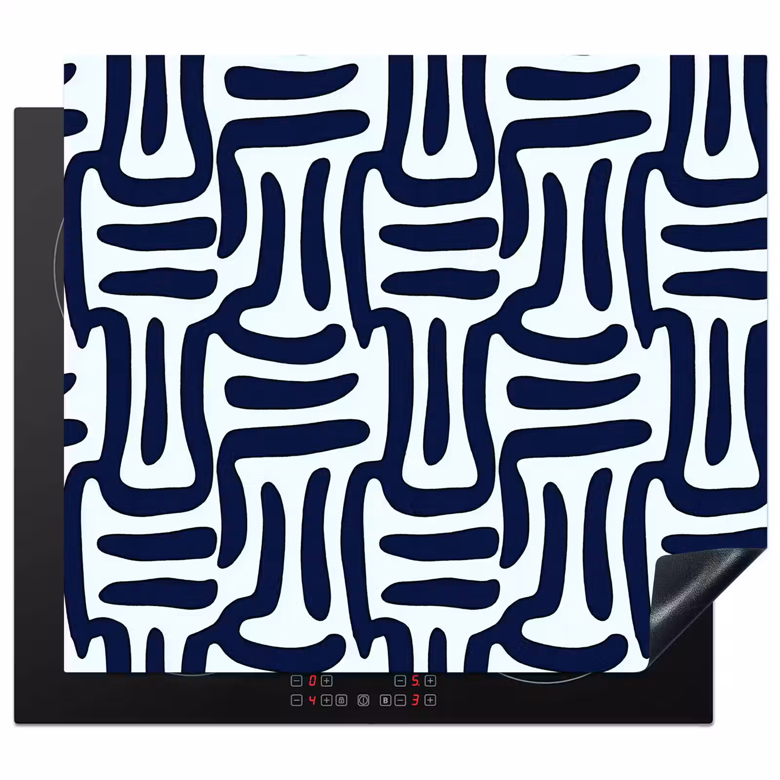 Protection plaque induction - Abstrait - Moderne - Bleu — 1