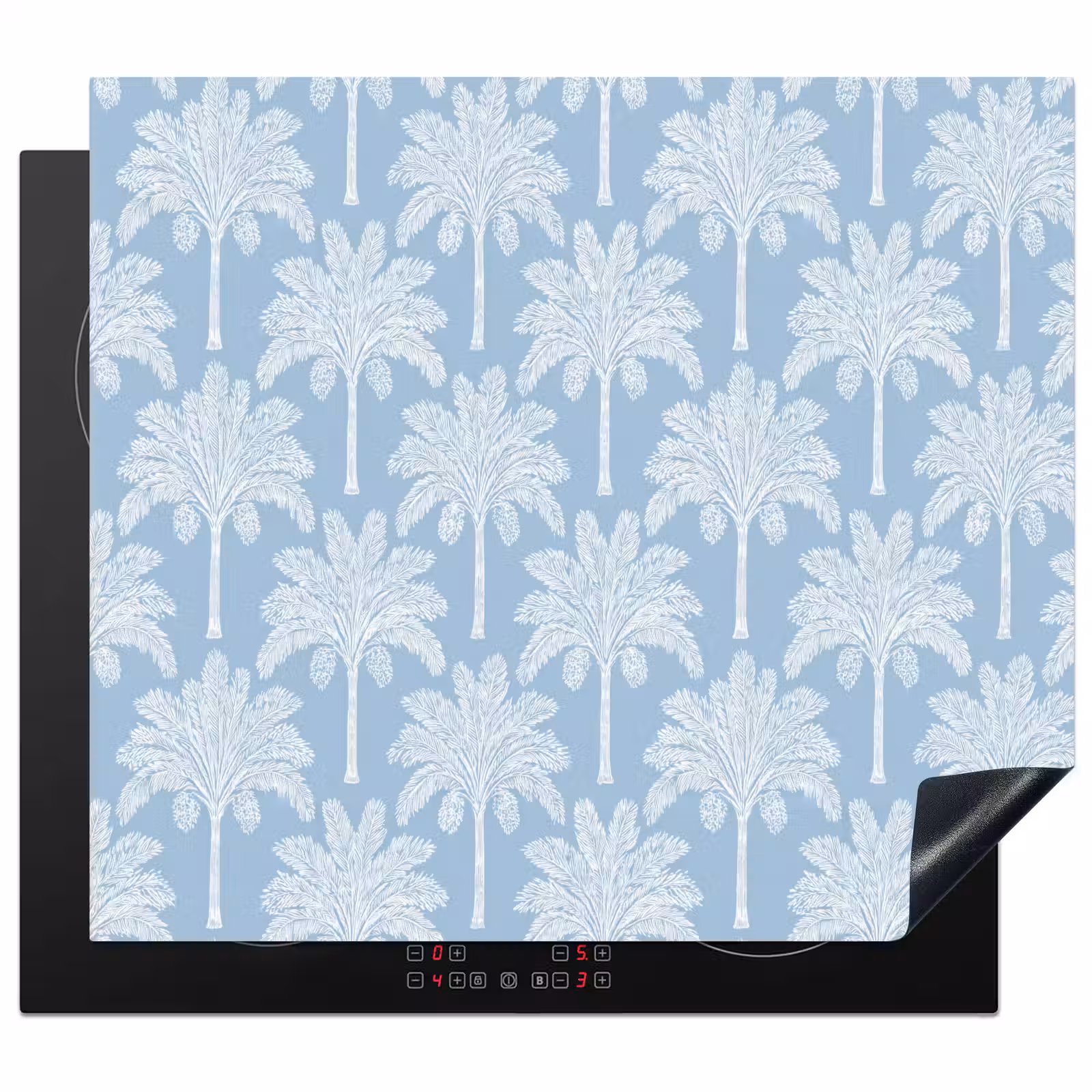 Protection plaque induction - Palmier - Moderne - Bleu — 1