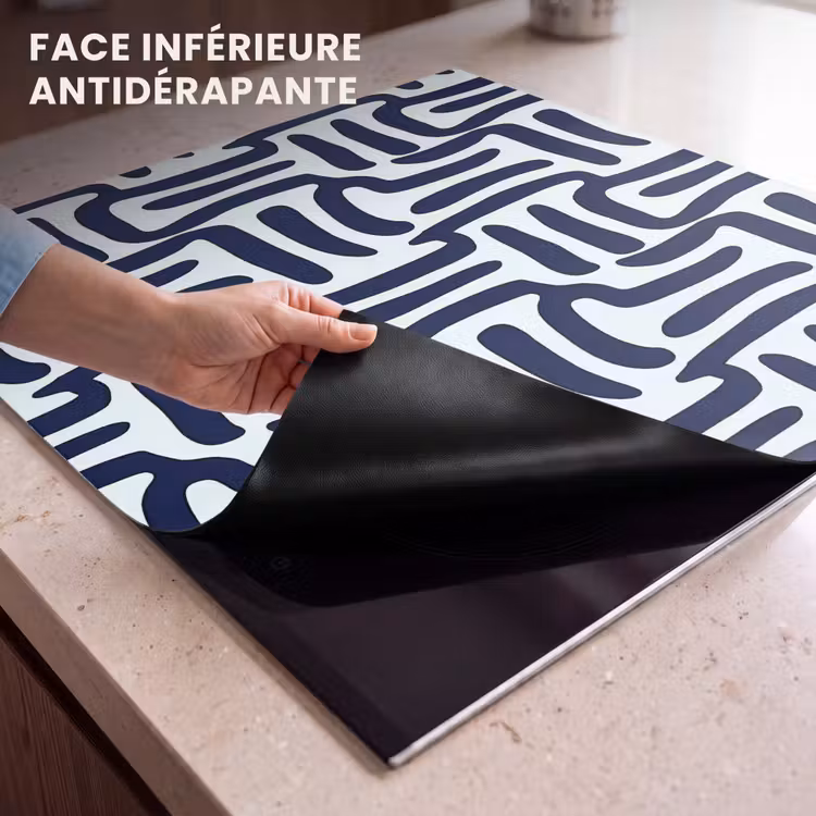 Protection plaque induction - Abstrait - Moderne - Bleu — 7