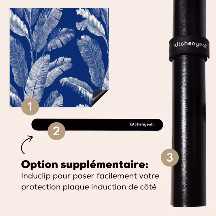Protection plaque induction - Feuille - Palmier - Bleu — 8
