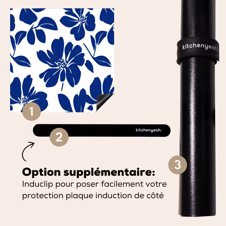 Protection plaque induction - Floral - Moderne - Bleu — 8