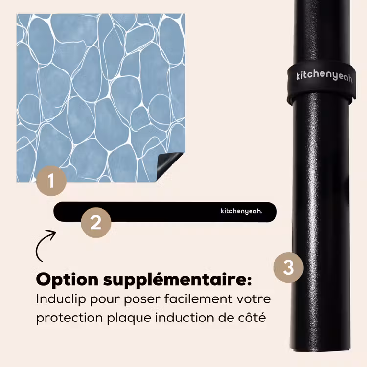 Protection plaque induction - Organic - Motif - Bleu — 8
