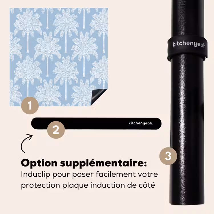 Protection plaque induction - Palmier - Moderne - Bleu — 8
