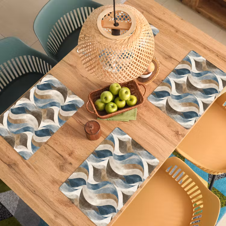 Set de table – 6 pièces - Abstrait - Vagues - Coloré — 3