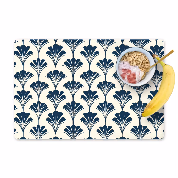 Set de table – 6 pièces - Classique - Motif - Bleu — 1