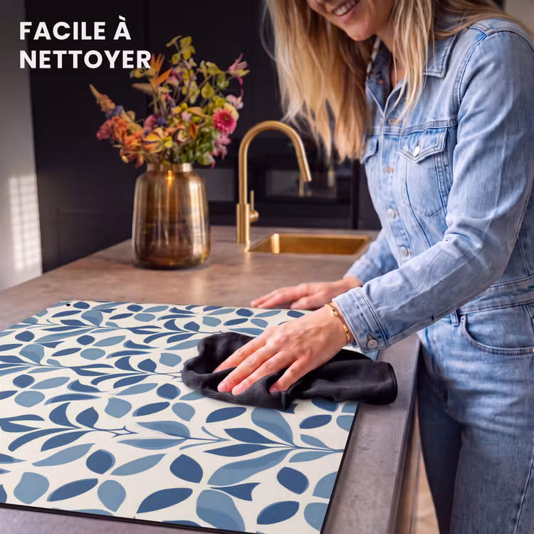 Protection à induction avec crochets - Flora - Moderne - Bleu — 5