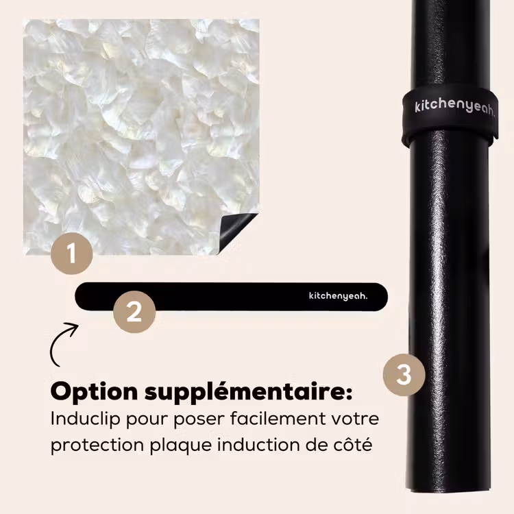 Protection plaque induction - Perle brillante - Blanc - Coquille — 8