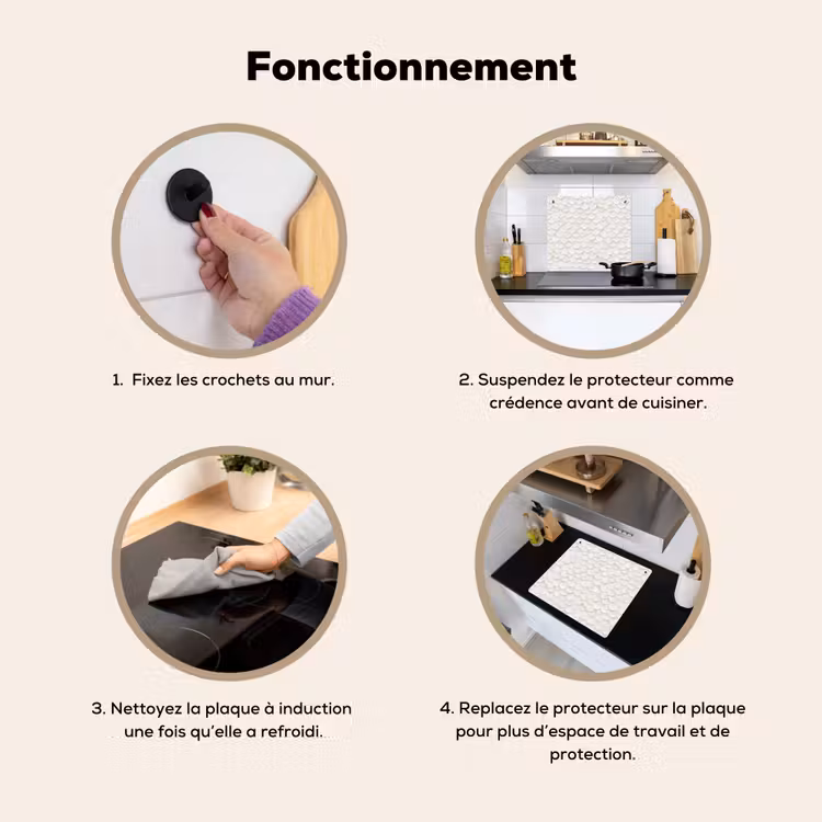 Protection à induction avec crochets - Balances - Blanc - Elégant — 7