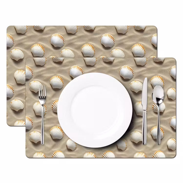 Set de table – 6 pièces - Coquillages - Sable - Maritime — 2