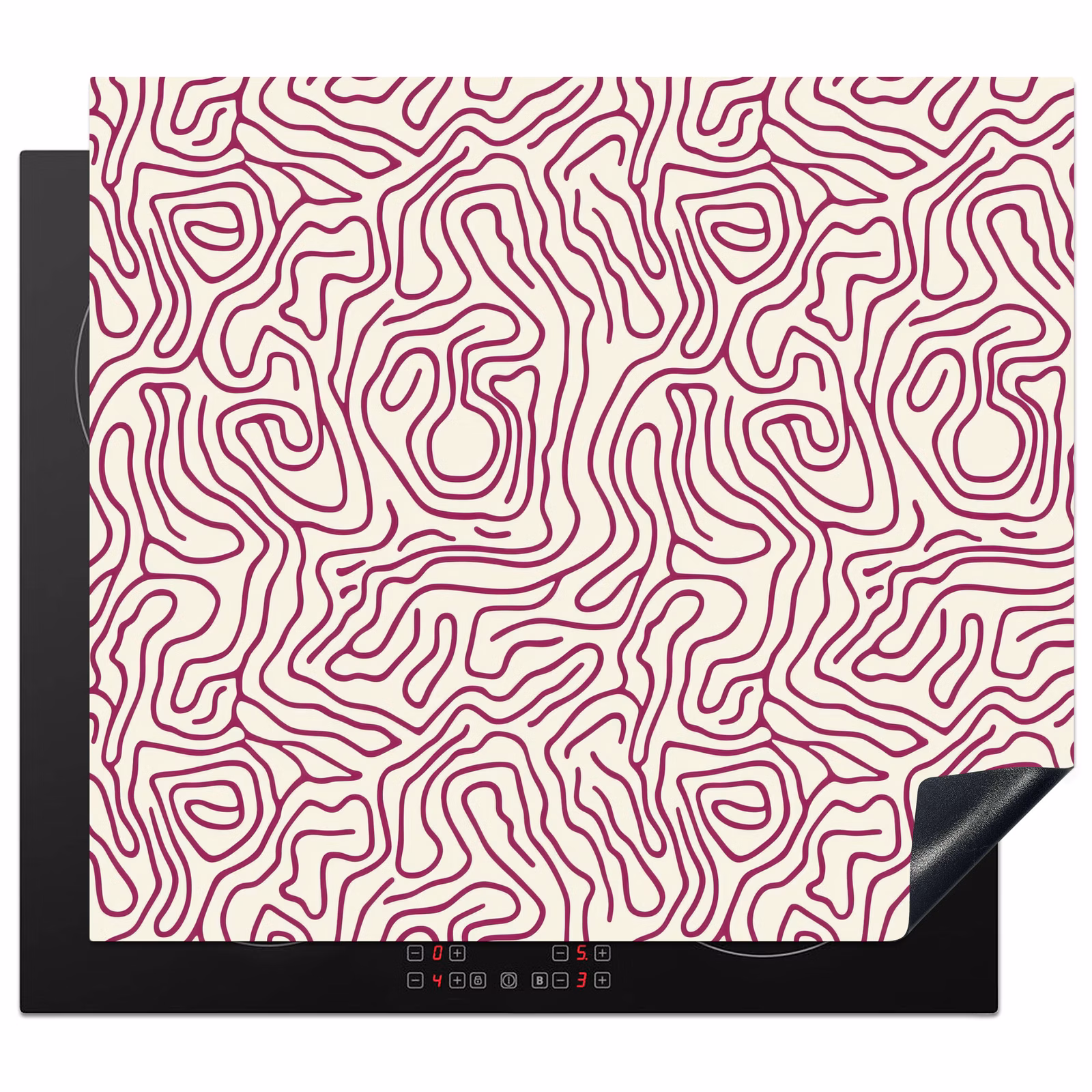 Protection plaque induction - Ligne d'enroulement - Magenta - Crème — 1