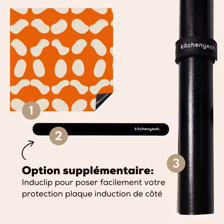 Protection plaque induction - Orange - Formes organiques - Blanc — 8