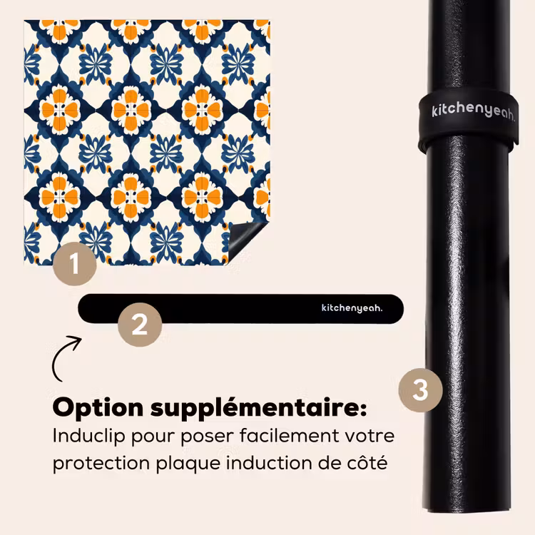 Protection plaque induction - Classique - Géométrique - Bleu — 8