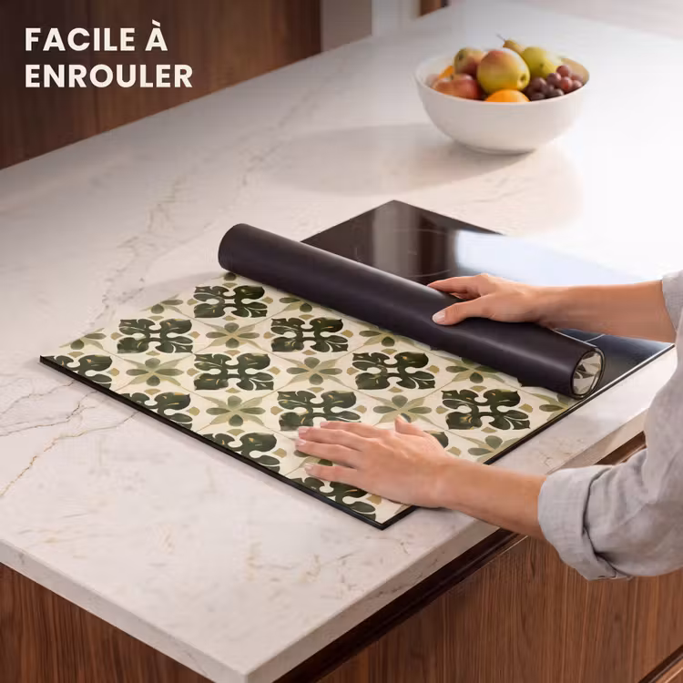 Protection plaque induction - Motif - Carrelage - Vert — 6