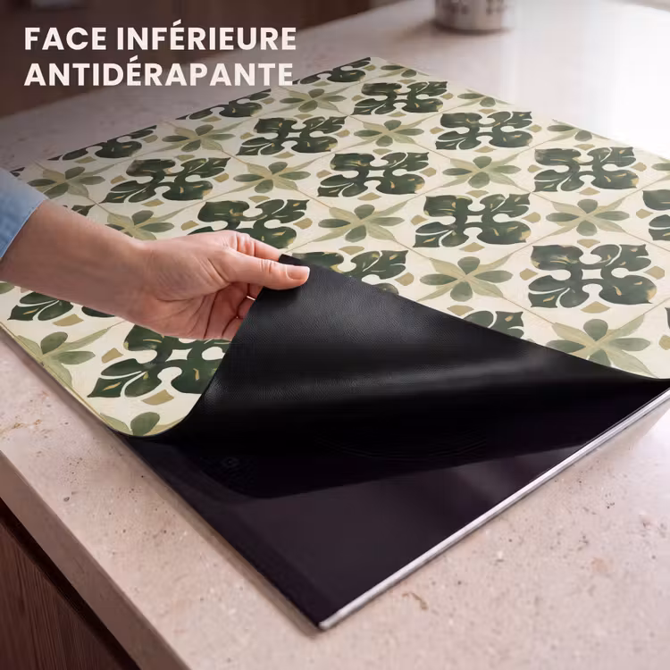 Protection plaque induction - Motif - Carrelage - Vert — 7