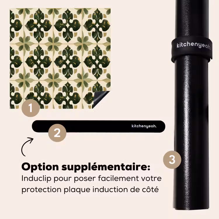 Protection plaque induction - Motif - Carrelage - Vert — 8