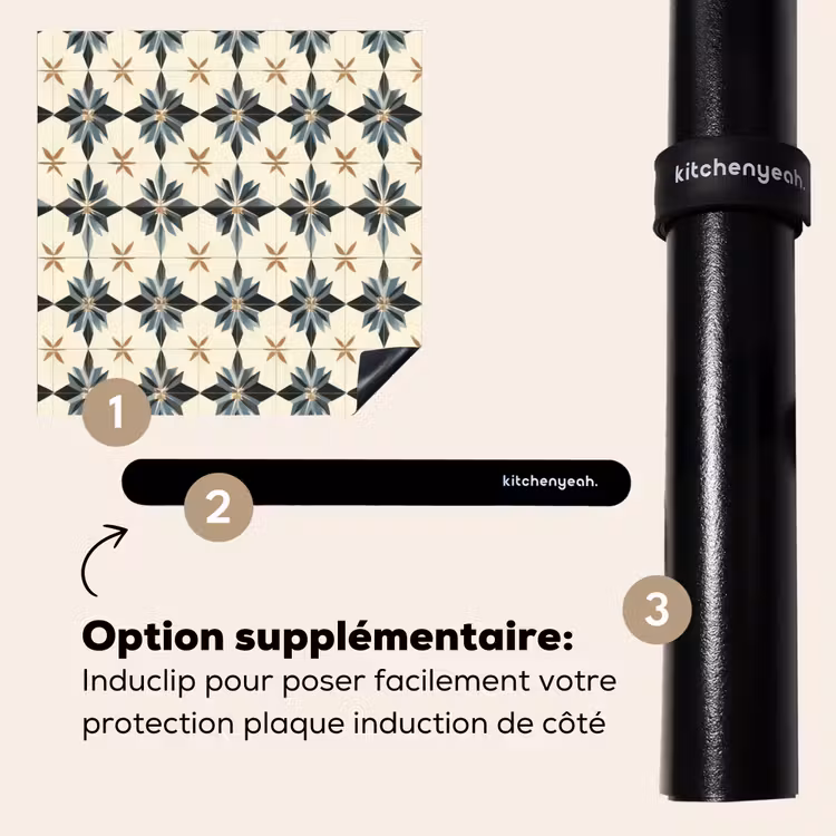 Protection plaque induction - Ornemental - Ornement - Bleu — 8