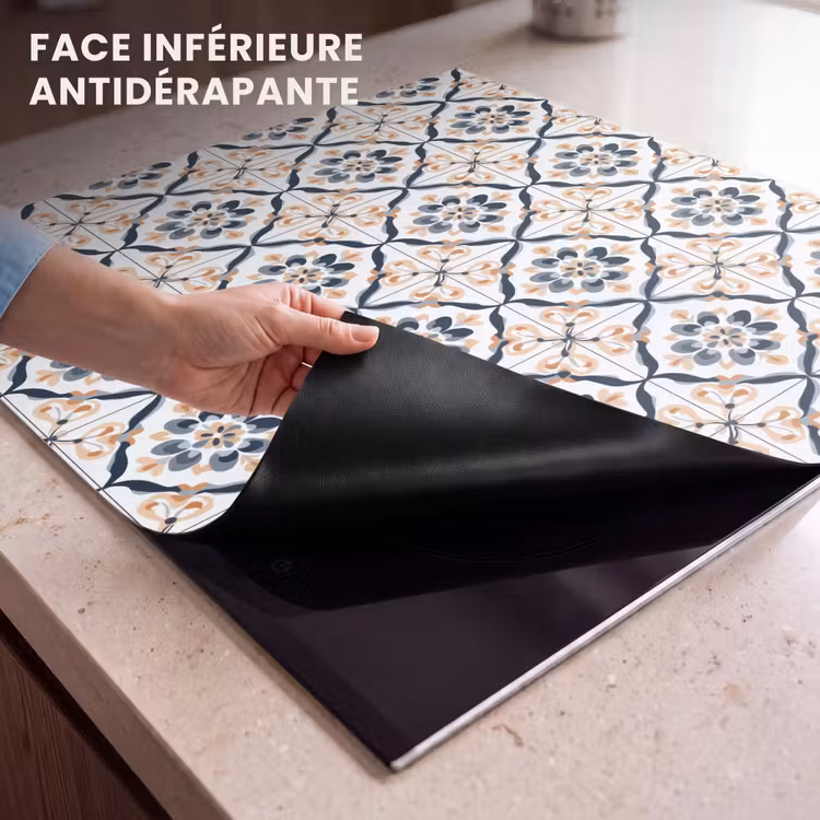 Protection plaque induction - Forme de feuille - Motif - Coloré — 7