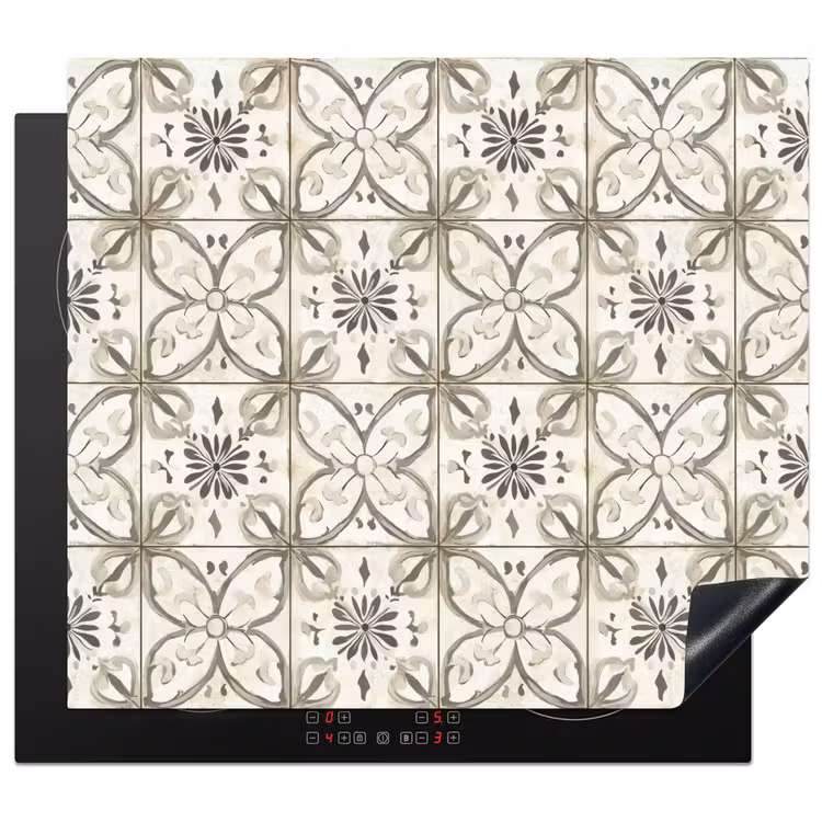 Protection plaque induction - Antique - Tile - Beige — 1