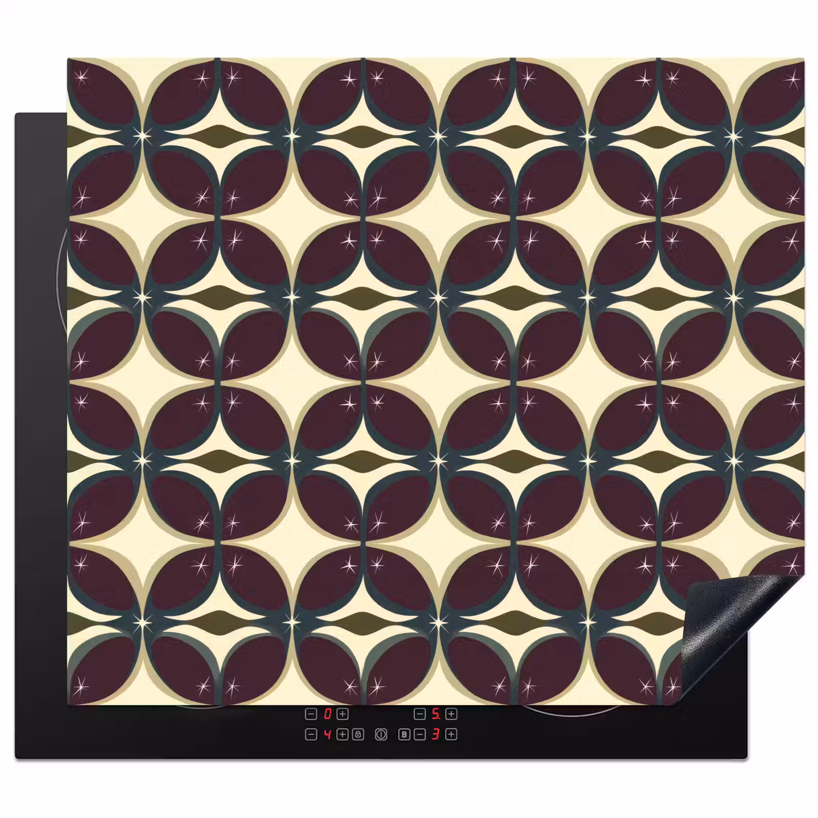 Protection plaque induction - Cercle - Rétro - Coloré — 1