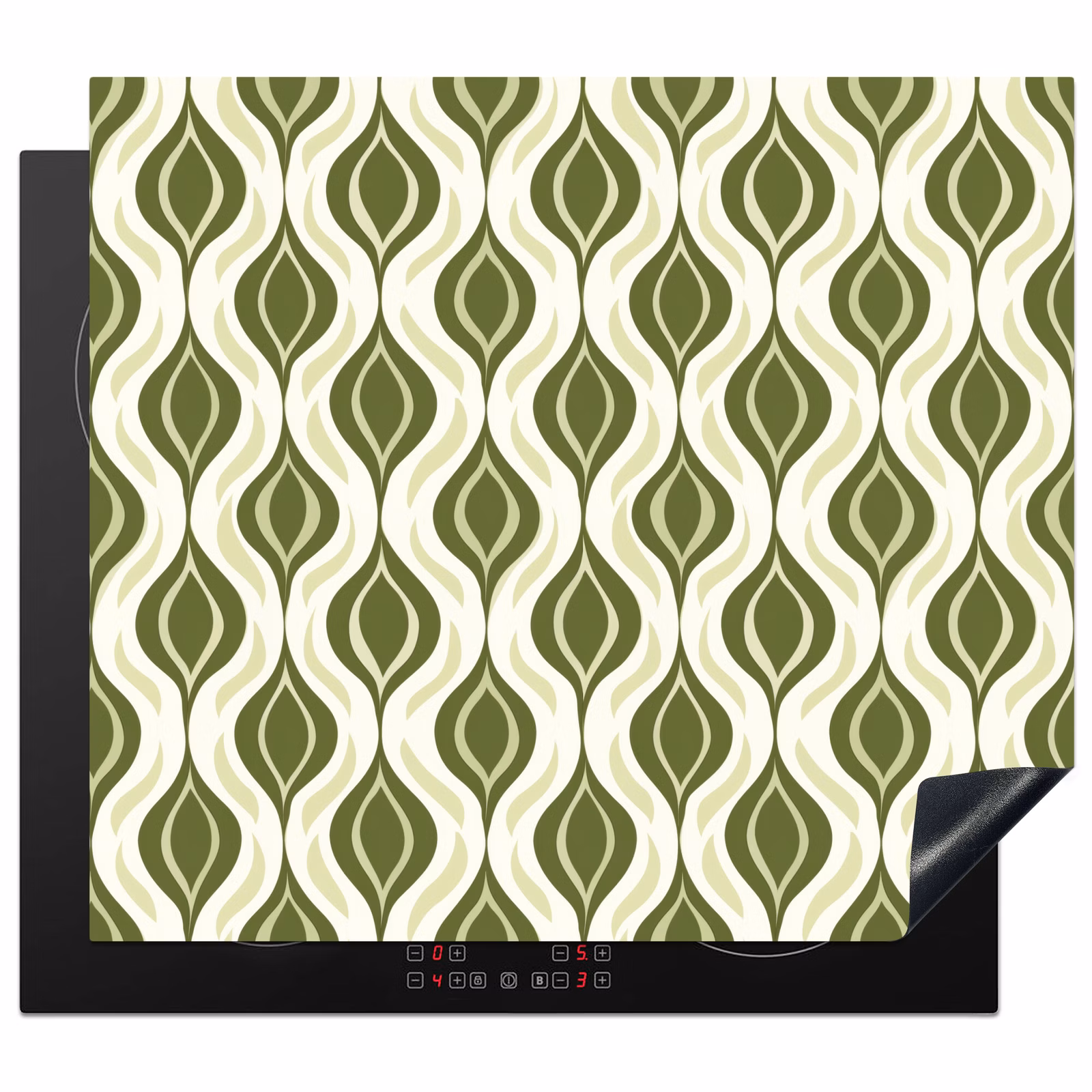 Protection plaque induction - Motif - Rétro - Vert — 1