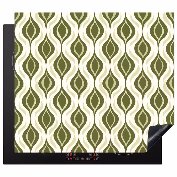 Protection plaque induction - Motif - Rétro - Vert — 1